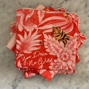Anthropologie “You Drive Me Wild Towel”.  Set of 4